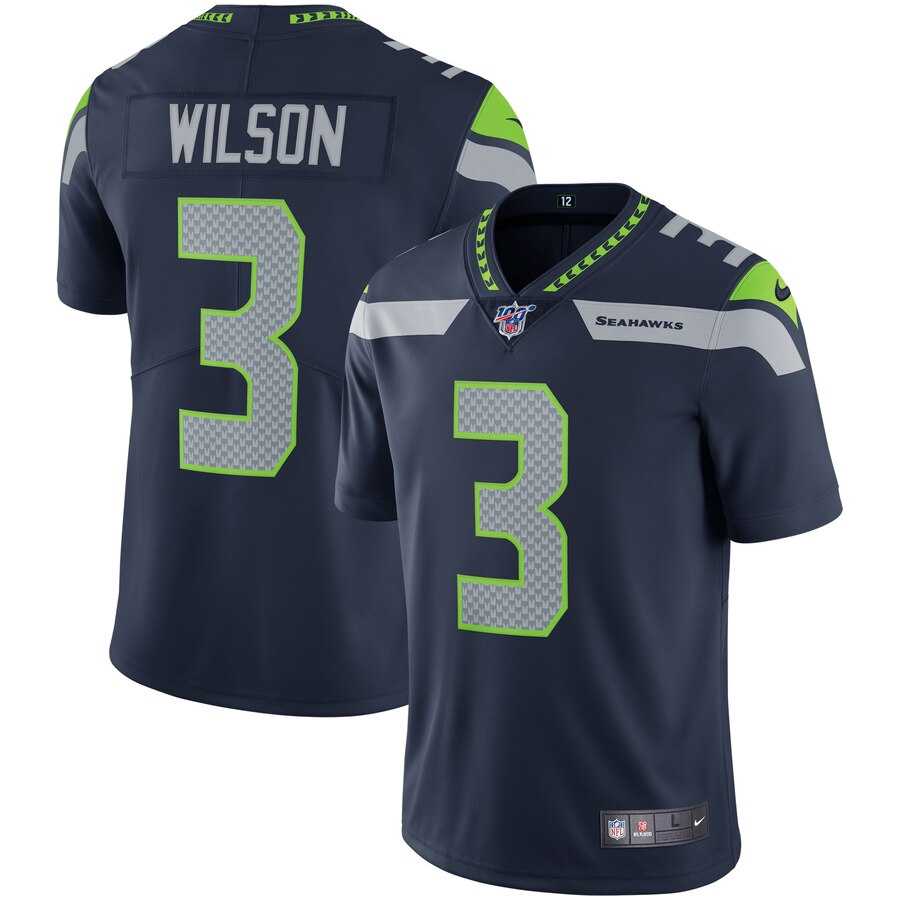 Nike Seahawks 3 Russell Wilson Navy 100th Season Vapor Untouchable Limited Jersey,We sell and wholesale Nike Seahawks 3 Russell Wilson Navy 100th Season Vapor Untouchable Limited Jersey on line form chian!